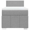 vidaXL Cama com molas/colch&atilde;o 80x200 cm tecido cinza-claro