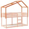 vidaXL Telhado cama infantil 213x85,5x144,5 cm pinho castanho-mel