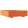 vidaXL Vaso/floreira de jardim 90x90x26,5 cm pinho maci&ccedil;o castanho-mel