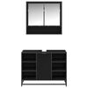 vidaXL Conjunto de M&oacute;veis para Banheiro com porta 2 pcs Carvalho Preto