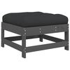 vidaXL 8 pcs conjunto lounge jardim c/ almofad&otilde;es madeira maci&ccedil;a cinza