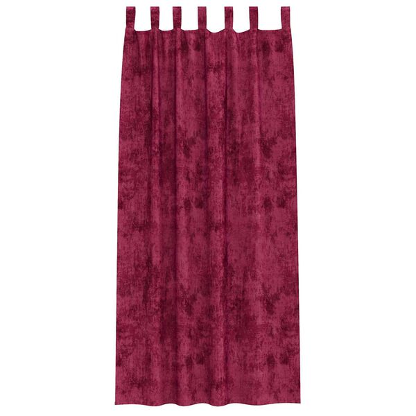 vidaXL Cortinas de Veludo 2 pcs vermelho tinto 260 x 140 cm Veludo