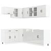 vidaXL 11 pe&ccedil;as arm&aacute;rio de cozinha conjunto Lucca brilho branco