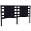vidaXL Cabeceira de cama 141x4x100 cm pinho maci&ccedil;o preto