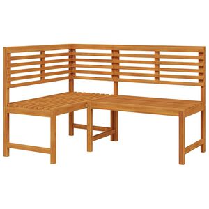 vidaXL Banco de canto para jardim 140 cm madeira de ac&aacute;cia maci&ccedil;a