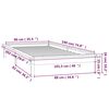 vidaXL Estrutura de cama c/ LED solteiro 90x190cm madeira maci&ccedil;a preto
