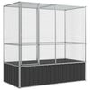 vidaXL Avi&aacute;rio 210,5x107x212 cm a&ccedil;o prateado