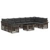 vidaXL Conjunto de Sof&aacute; de Jardim 11 unid. Cinza e Cinza Escuro