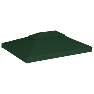 vidaXL Cobertura de substituição p/ gazebo 310 g/m² verde 3x4 m
