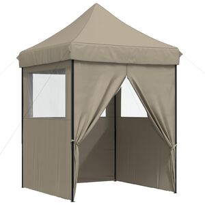 vidaXL Tenda de Festa 200 x 200 x 306 cm Cinzento-acastanhado