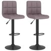 vidaXL Bancos de bar 2 pcs tecido cinzento-acastanhado