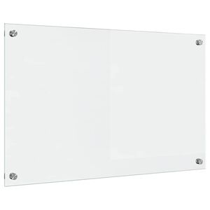 vidaXL Prote&ccedil;&atilde;o de Cozinha Transparente 80 x 50 cm vidro temperado