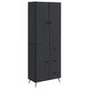 vidaXL Conjunto de Gabinete 2 pcs Preto Derivados de Madeira