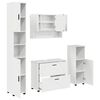 vidaXL Conjunto de M&oacute;veis para Banheiro 4 pcs Branco Brilhante