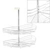 vidaXL Unidade cestos p/ cozinha 2 pcs 180 graus 75x38x80 cm