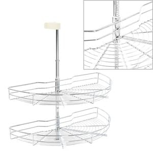 vidaXL Unidade cestos p/ cozinha 2 pcs 180 graus 75x38x80 cm