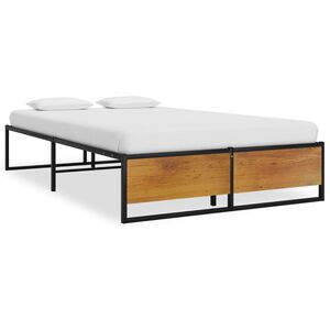 vidaXL Estrutura de cama 120x200 cm metal preto