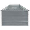 vidaXL Canteiro elevado de jardim a&ccedil;o galvanizado 480x80x45cm cinzento