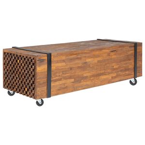 vidaXL Mesa de centro 110x45x38 cm madeira de teca maci&ccedil;a