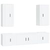 vidaXL Conjunto m&oacute;veis de TV 5 pcs madeira processada branco