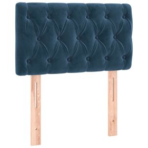 vidaXL Cabeceira de cama veludo 80x7x78/88 cm azul-escuro