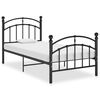 vidaXL Estrutura de cama 100x200 cm metal preto