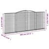 vidaXL Cestos gabi&atilde;o arqueados 7pcs 400x30x160/180cm ferro galvanizado