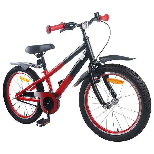 vidaXL Bicicleta Infantil 18 Polegadas para 5-7 anos Azul Preto