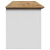 vidaXL Banco de corredor BODO 114x40x45 cm branco e castanho