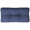 vidaXL Almofadão para sofá de paletes 120x40x12 cm tecido azul-marinho