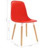 vidaXL Cadeiras de Jantar 6 pcs Vermelho 47 x 50,5 x 83 cm