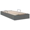 vidaXL Cama com Armazenamento Cinza Escuro 90 x 190 cm tecido