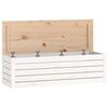 vidaXL Caixa de arruma&ccedil;&atilde;o 109x36,5x33cm madeira de pinho maci&ccedil;a branco