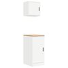vidaXL Arm&aacute;rios de garagem 2 pcs derivados de madeira branco