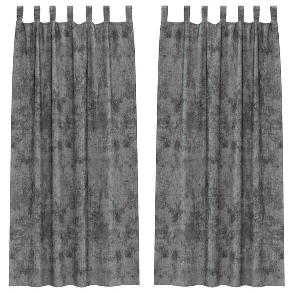 vidaXL Cortinas de Veludo 2 pcs Cinzeto 260 x 140 cm Veludo