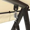 vidaXL Baloiço de jardim com toldo branco areia