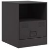 vidaXL Mesa de cabeceira 34,5x39x44 cm a&ccedil;o preto