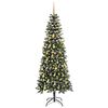 vidaXL &Aacute;rvore de Natal Artificial Verde 210 cm PVC, Pl&aacute;stico e A&ccedil;o