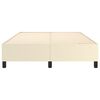 vidaXL Estrutura de cama com molas 140x200 cm couro artificial cor creme