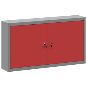 vidaXL Arm&aacute;rio de Ferramentas Vermelho e Cinza 50 x 20 x 55 cm