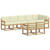 vidaXL Conjunto de Sof&aacute;s para Exterior 8 unid. Branco e Creme