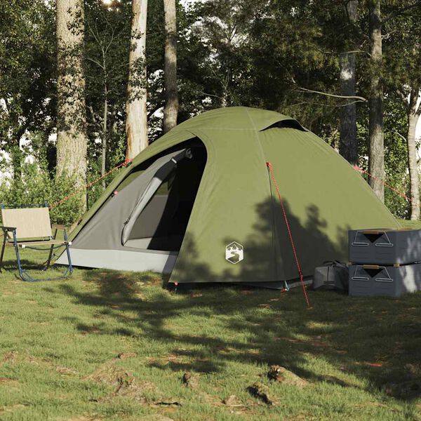 vidaXL Tenda campismo c&uacute;pula p/ 3 pessoas imperme&aacute;vel verde azeitona