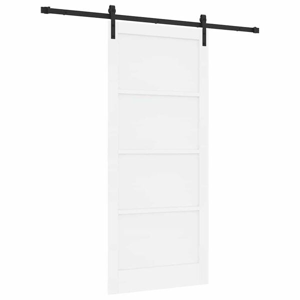 vidaXL Porta Deslizante Branco e Preto 93 x 211 cm