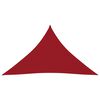 vidaXL Para-sol vela tecido oxford triangular 3,5x3,5x4,9 m vermelho