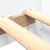 vidaXL Estrutura de cama 100x200 cm derivados de madeira branco