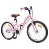 vidaXL Bicicleta Infantil 18 Polegadas para 5-7 anos Rosa Claro