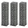 vidaXL Conjunto de gabi&otilde;es 3 pcs arame galvanizado 25 x 25 x 100 cm