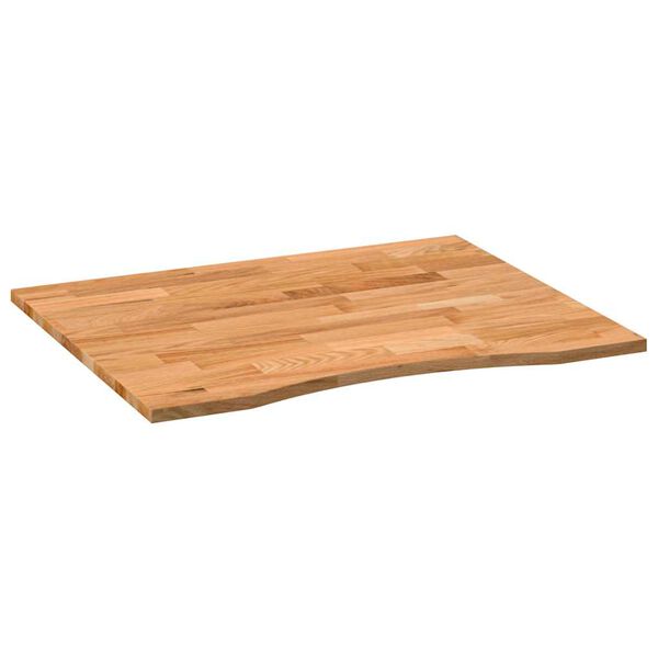 vidaXL Tampo de mesa retangular 100x80x2,5 cm carvalho castanho-claro