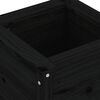 vidaXL Vaso/floreira de jardim 40x40x39 cm pinho maciço preto