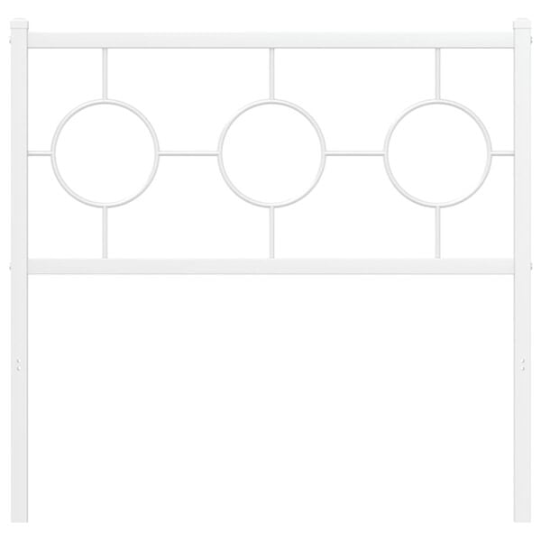 vidaXL Cabeceira de substitui&ccedil;&atilde;o 90 cm metal branco